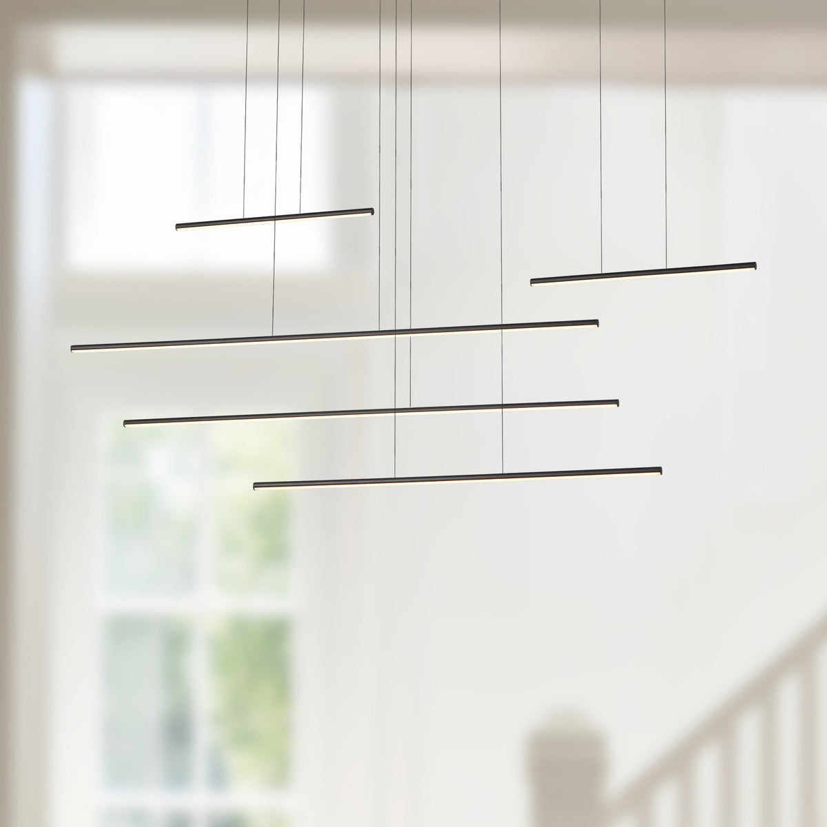 Suspension linéaire Chute Motion Noir – vue 3