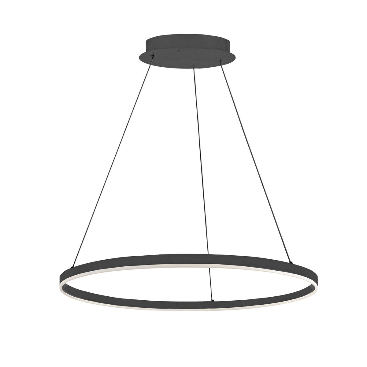 Suspension Circulo Noir / Noir mat, 24", 120V – Dainolite