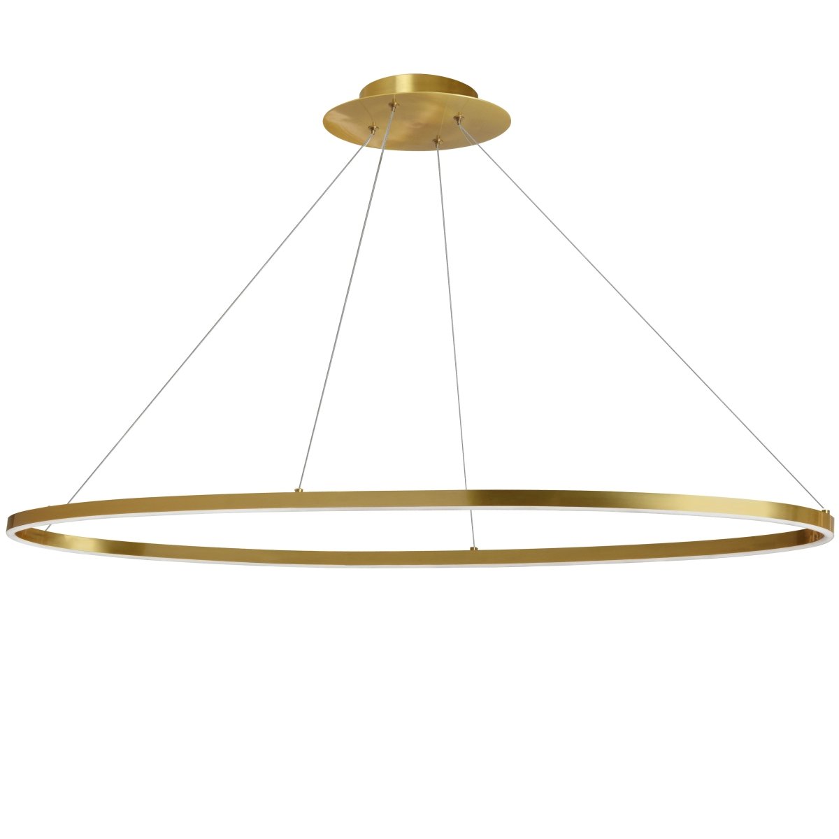 Suspension linéaire Circulo - Laiton vieilli by Dainolite | Luminaires & cie