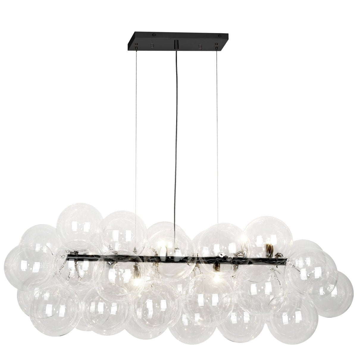 Suspension linéaire Comet - Noir mat Clair by Dainolite | Luminaires & cie