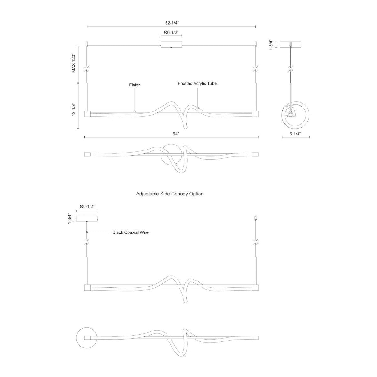 Suspension linéaire Cursive - by Kuzco Lighting | Luminaires & cie