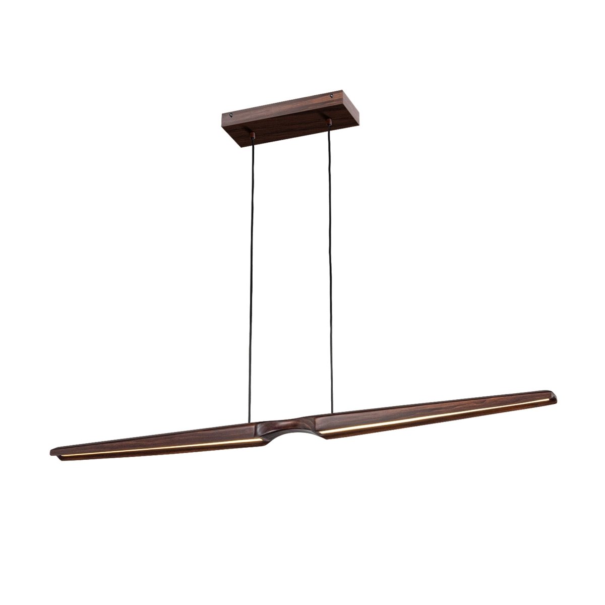 Suspension linéaire Dakota - Noyer by Kuzco Lighting | Luminaires & cie