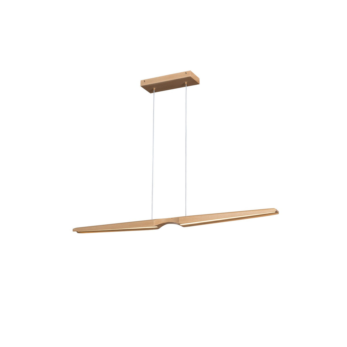 Suspension linéaire Dakota Bois de hêtre – vue 2