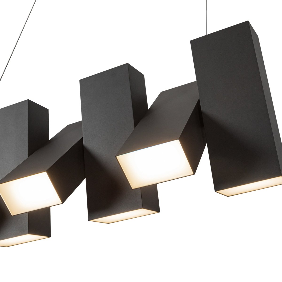 Suspension linéaire Domino - Noir by Kuzco Lighting | Luminaires & cie