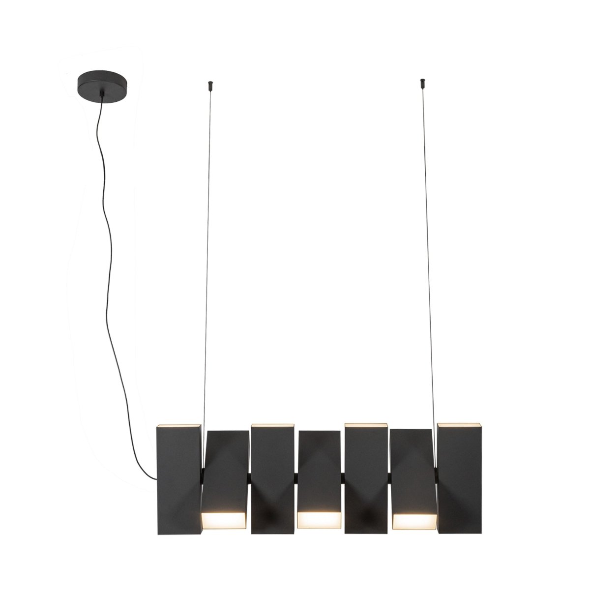 Suspension linéaire Domino - Noir by Kuzco Lighting | Luminaires & cie