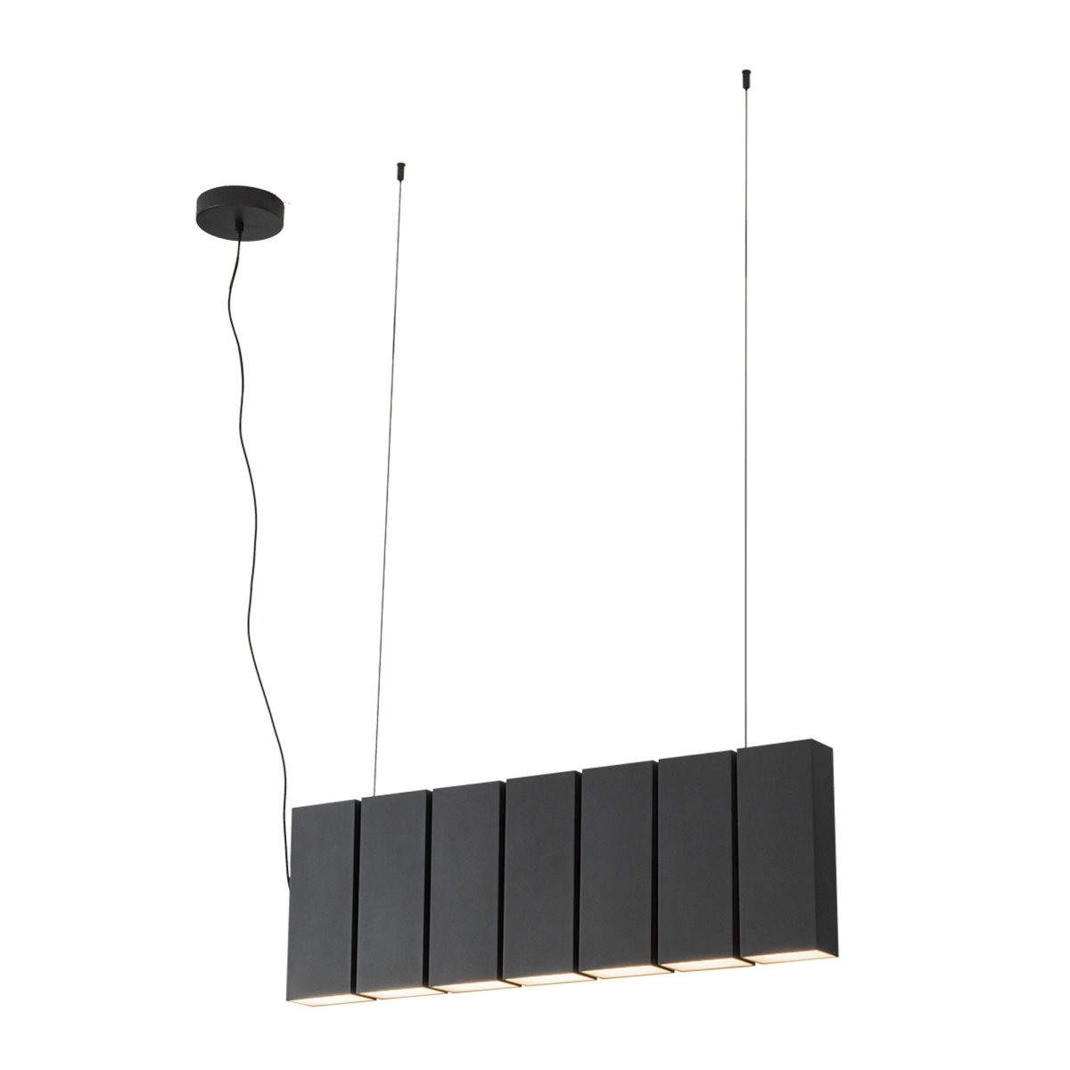 Suspension linéaire Domino - Noir by Kuzco Lighting | Luminaires & cie