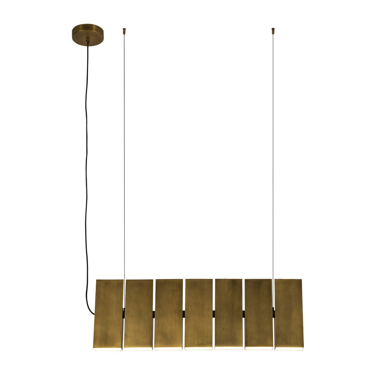 Suspension linéaire Domino Laiton vintage – vue 3