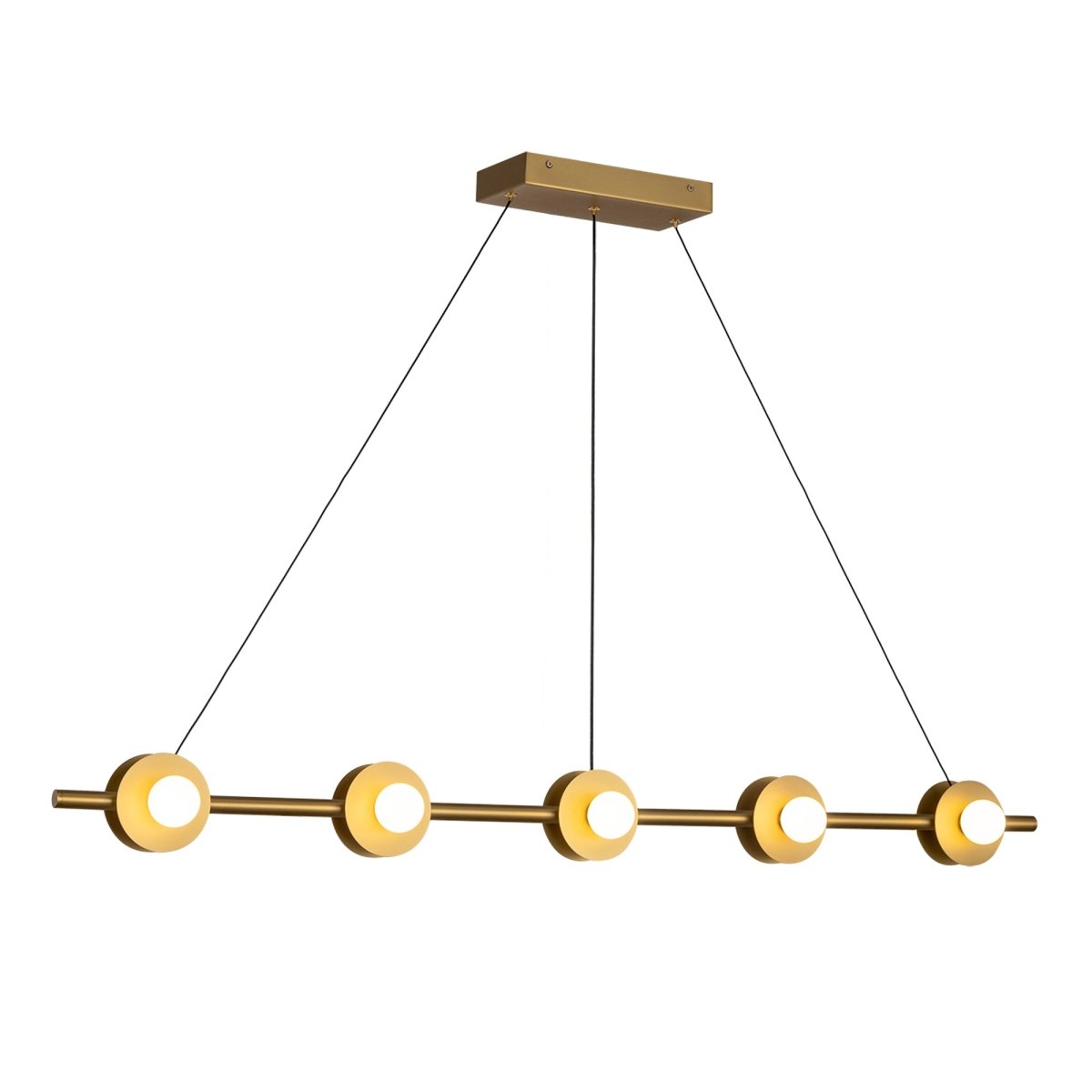 Suspension linéaire Elixir - Or brossé by Kuzco Lighting | Luminaires & cie