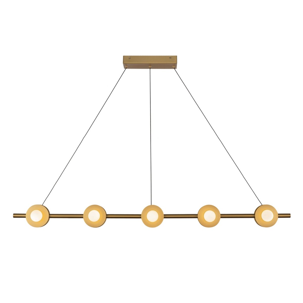 Suspension linéaire Elixir - Or brossé by Kuzco Lighting | Luminaires & cie