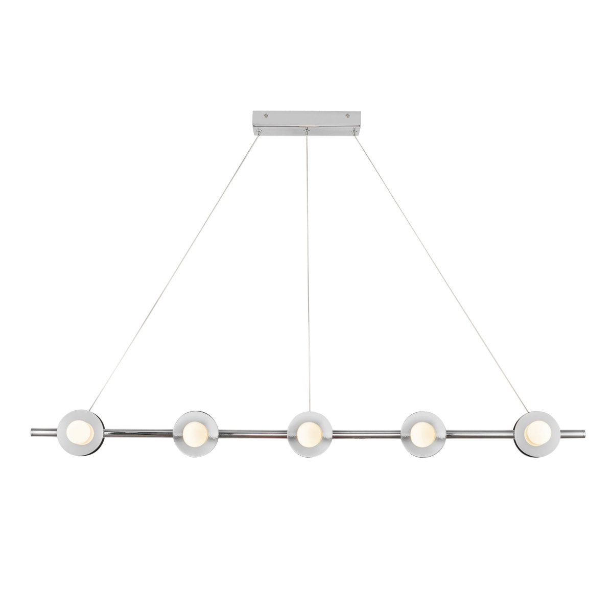 Suspension linéaire Elixir - Chrome by Kuzco Lighting | Luminaires & cie