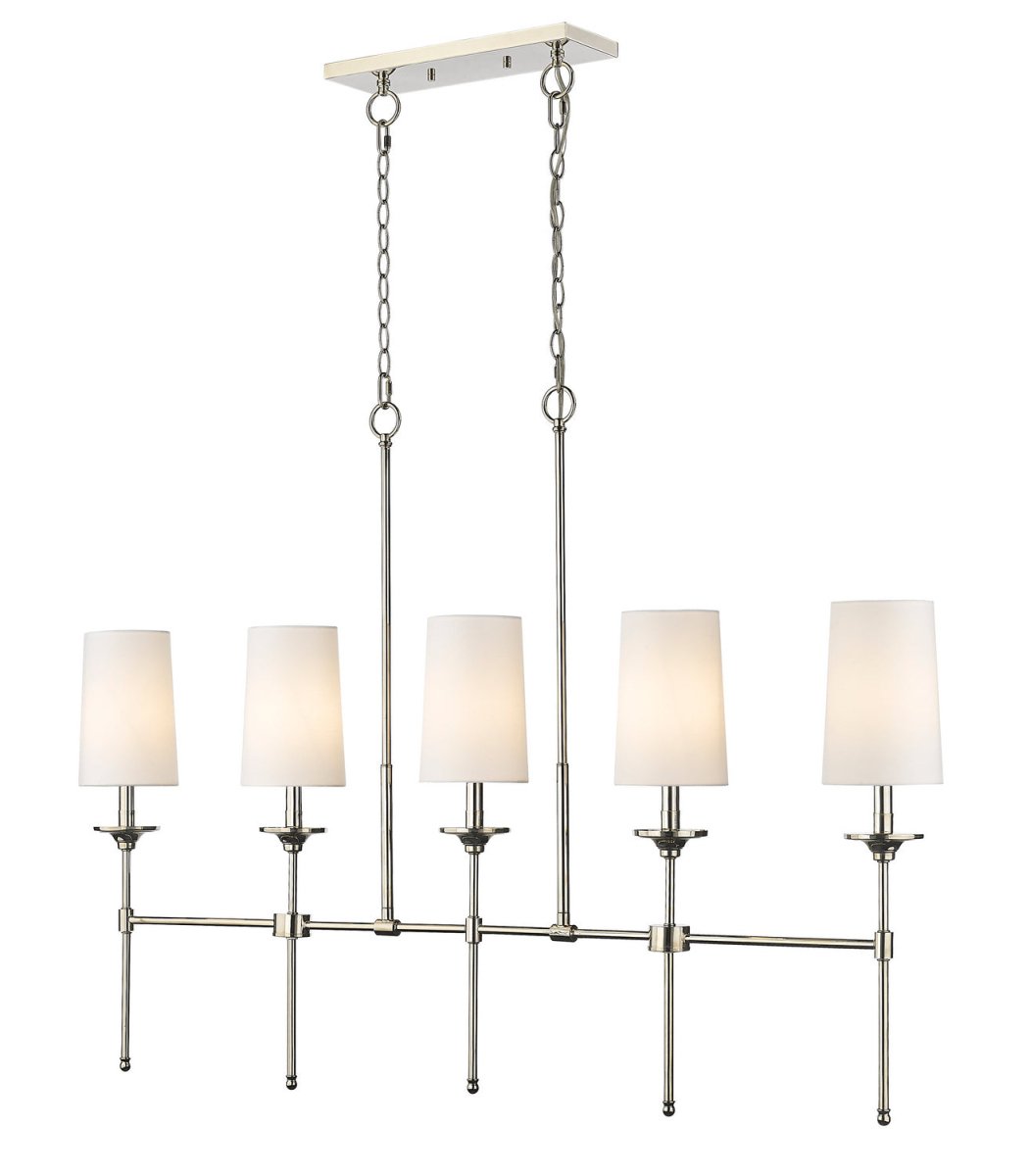 Suspension linéaire Emily - Nickel poli by Z-Lite | Luminaires & cie
