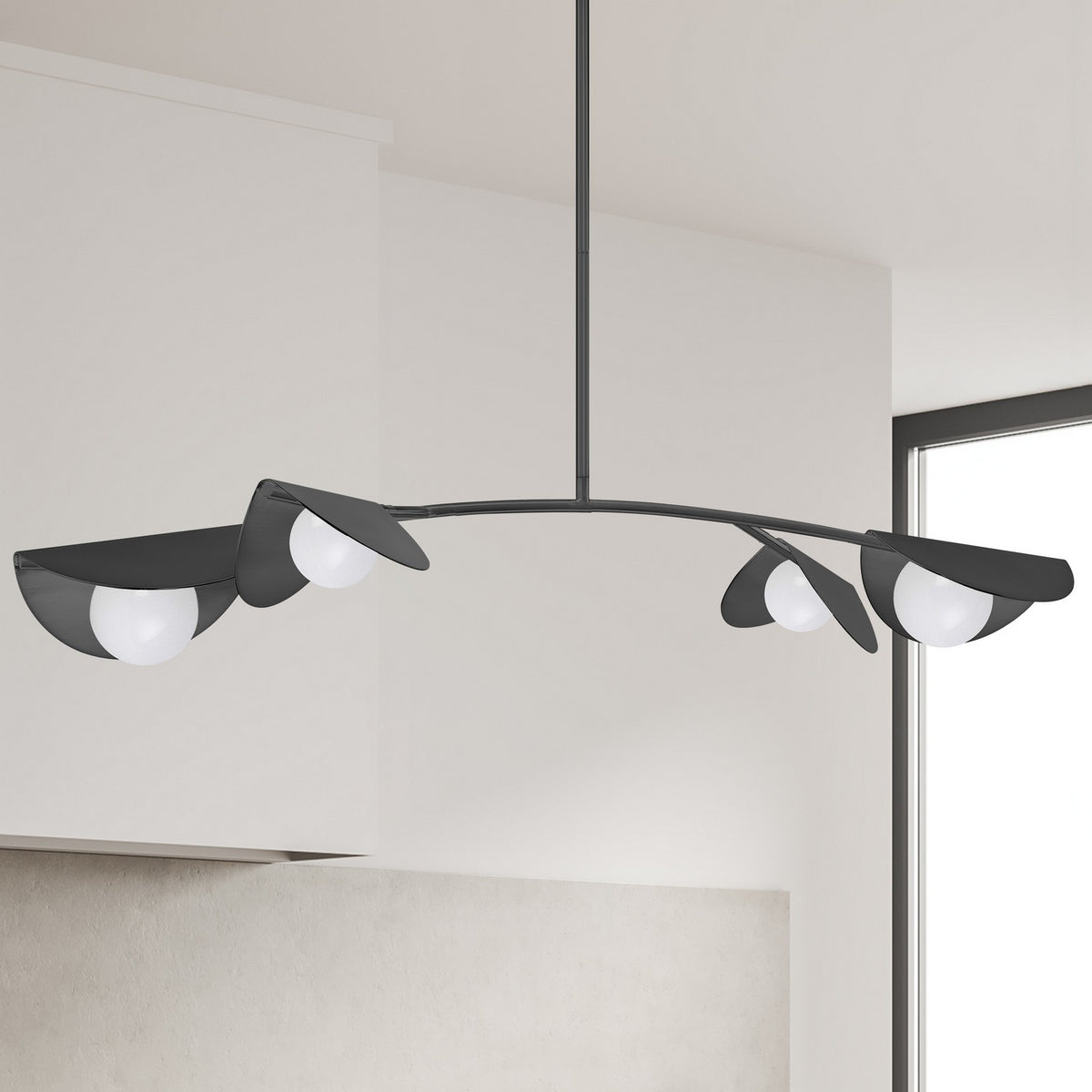 Suspension linéaire Emma Noir mat, 41" – vue 2
