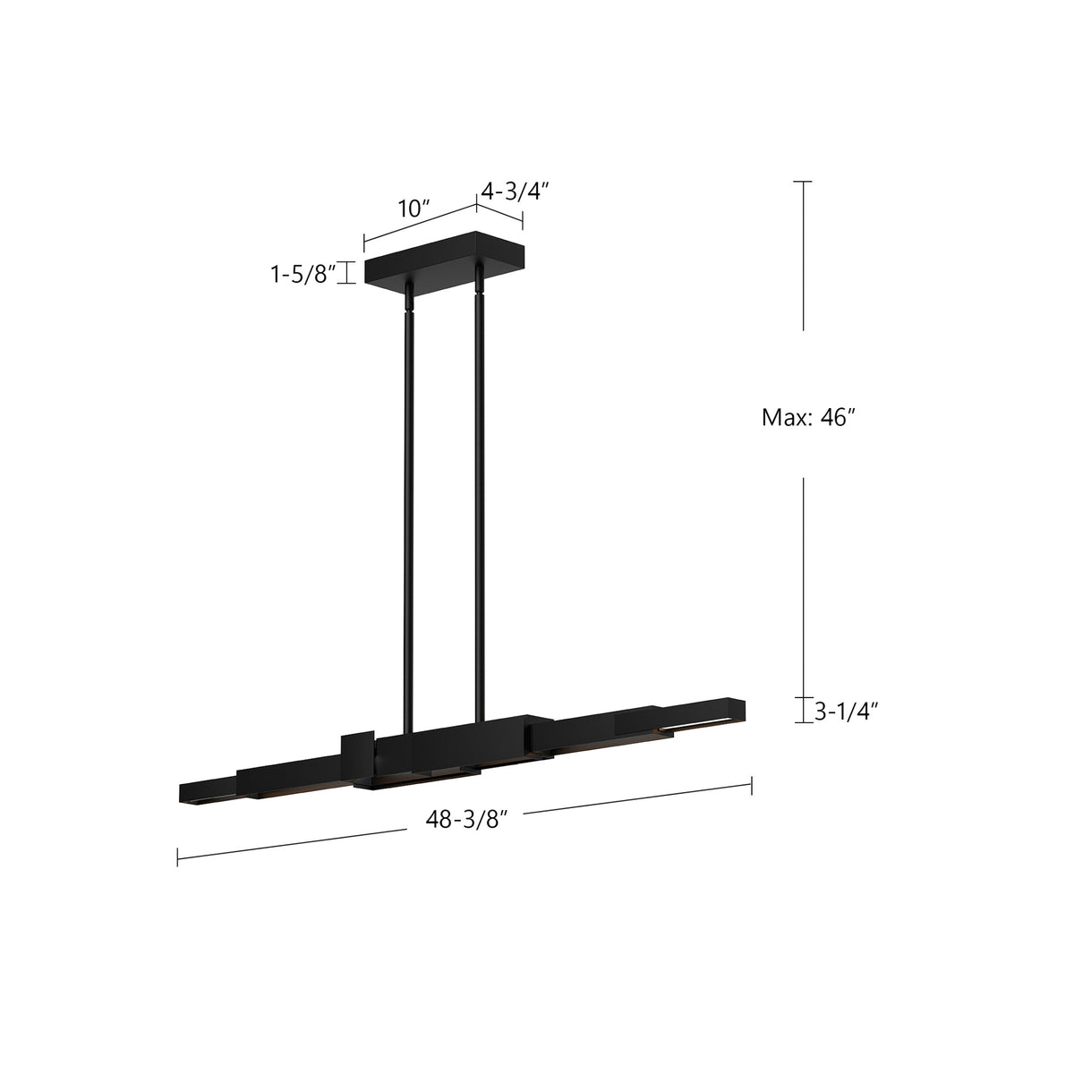 Suspension linéaire Enzo 48 3/8" – vue 4