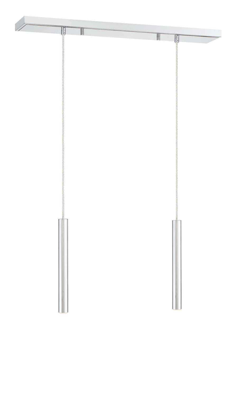 Suspension linéaire Forest — 2 lumières Chrome, Chrome, 12" – vue 3