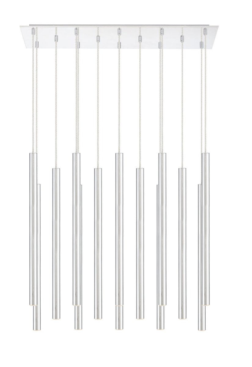 Suspension linéaire Forest — 2-Tier 14 lumières - Blanc mat 24" by Z-Lite | Luminaires & cie