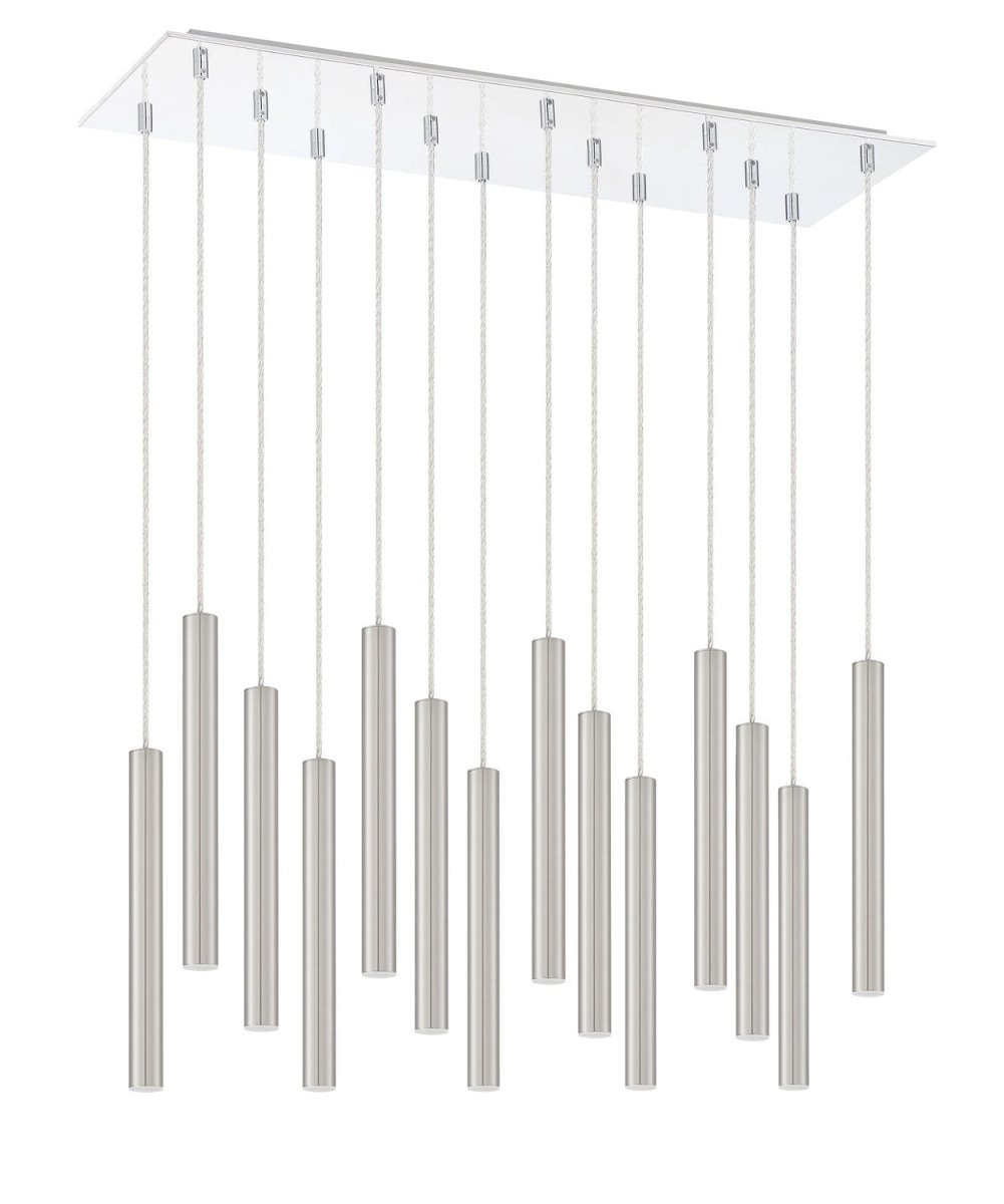 Suspension linéaire Forest — 2-Tier 14 lumières - Blanc mat 24" by Z-Lite | Luminaires & cie