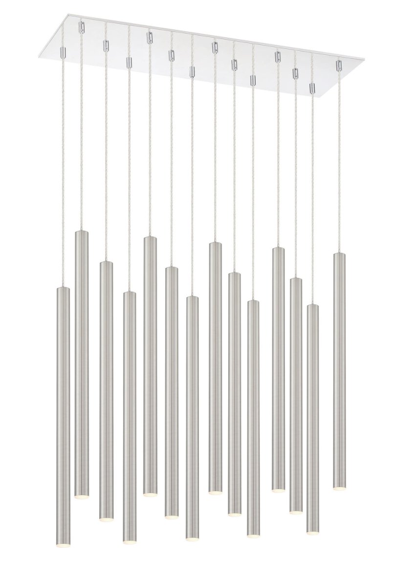 Suspension linéaire Forest — 2-Tier 14 lumières - Blanc mat 24" by Z-Lite | Luminaires & cie