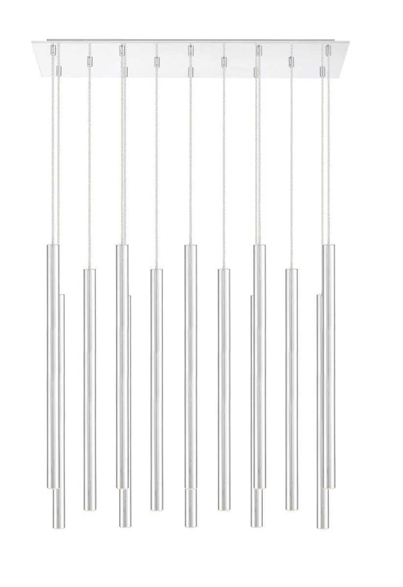 Suspension linéaire Forest — 2-Tier 14 lumières - Blanc mat 24" by Z-Lite | Luminaires & cie