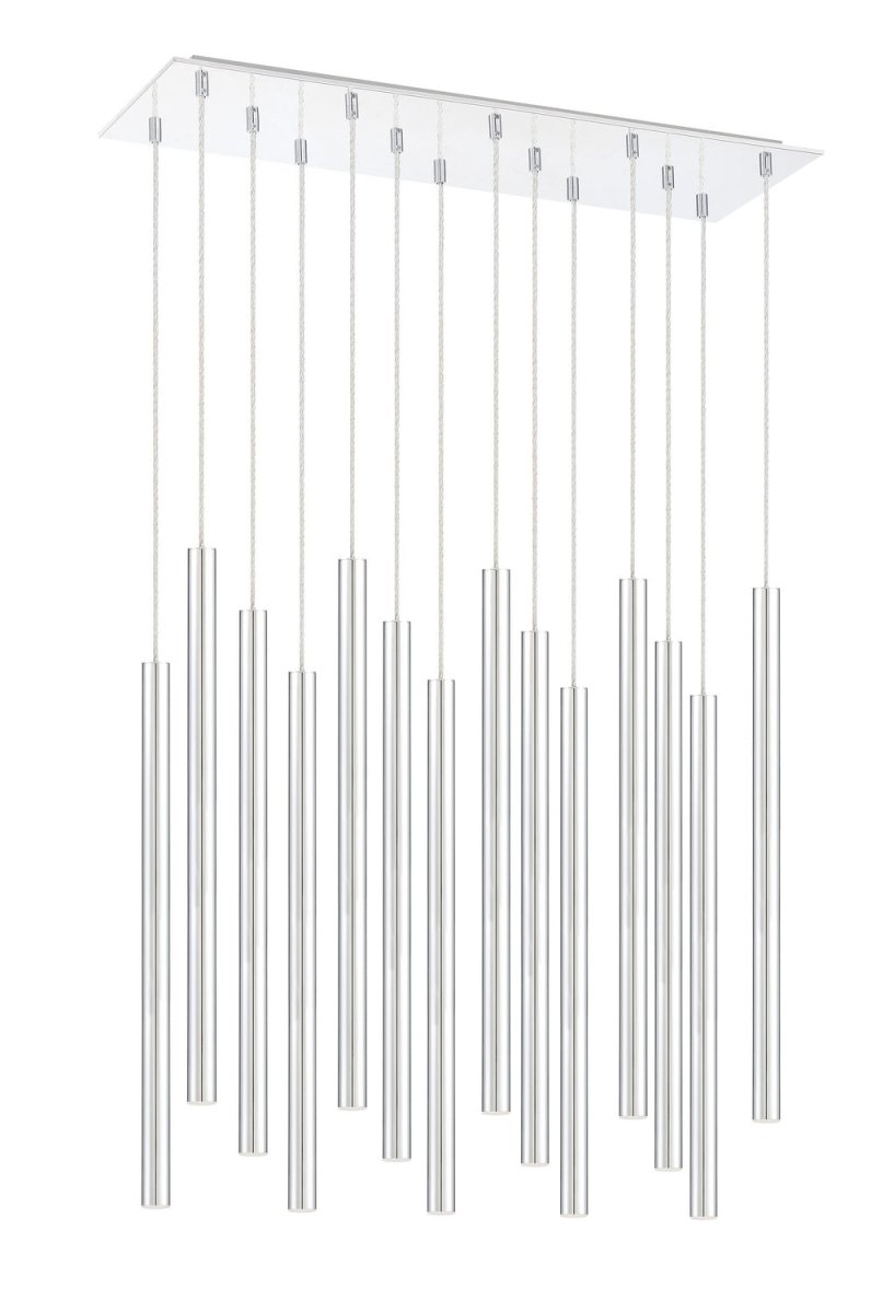 Suspension linéaire Forest — 2-Tier 14 lumières - Blanc mat 24" by Z-Lite | Luminaires & cie