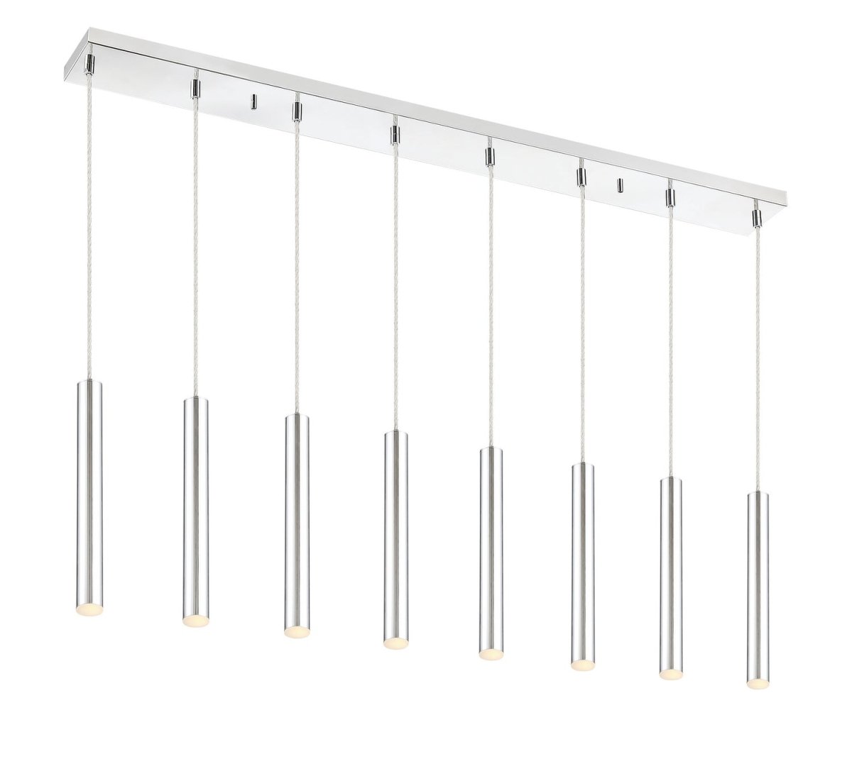 Suspension linéaire Forest — 2-Tier 8 lumières - Chrome 12" by Z-Lite | Luminaires & cie