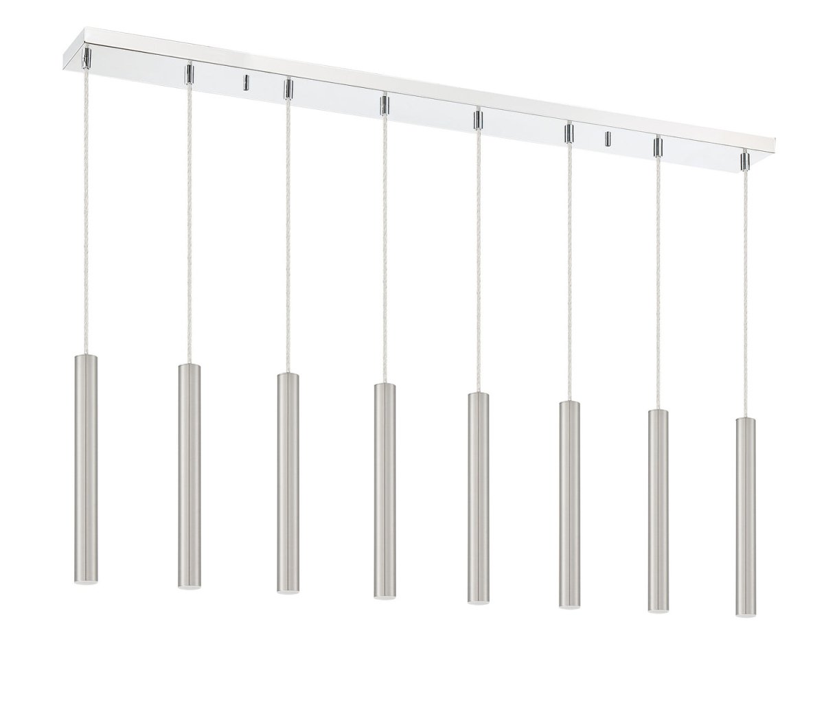 Suspension linéaire Forest — 2-Tier 8 lumières - Blanc mat 24" by Z-Lite | Luminaires & cie