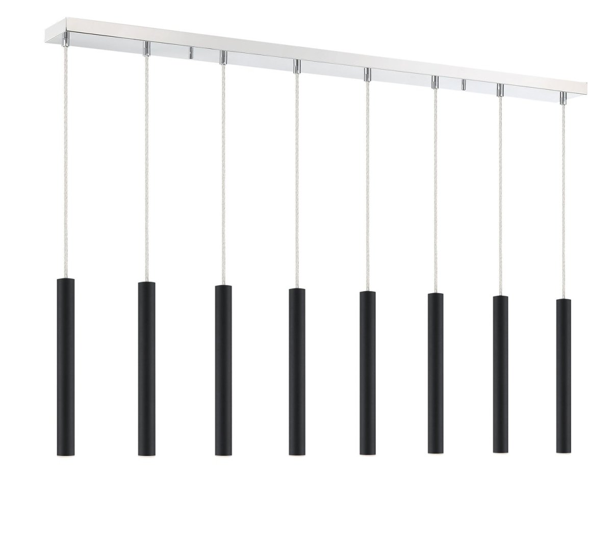 Suspension linéaire Forest — 2-Tier 8 lumières - Blanc mat 24" by Z-Lite | Luminaires & cie