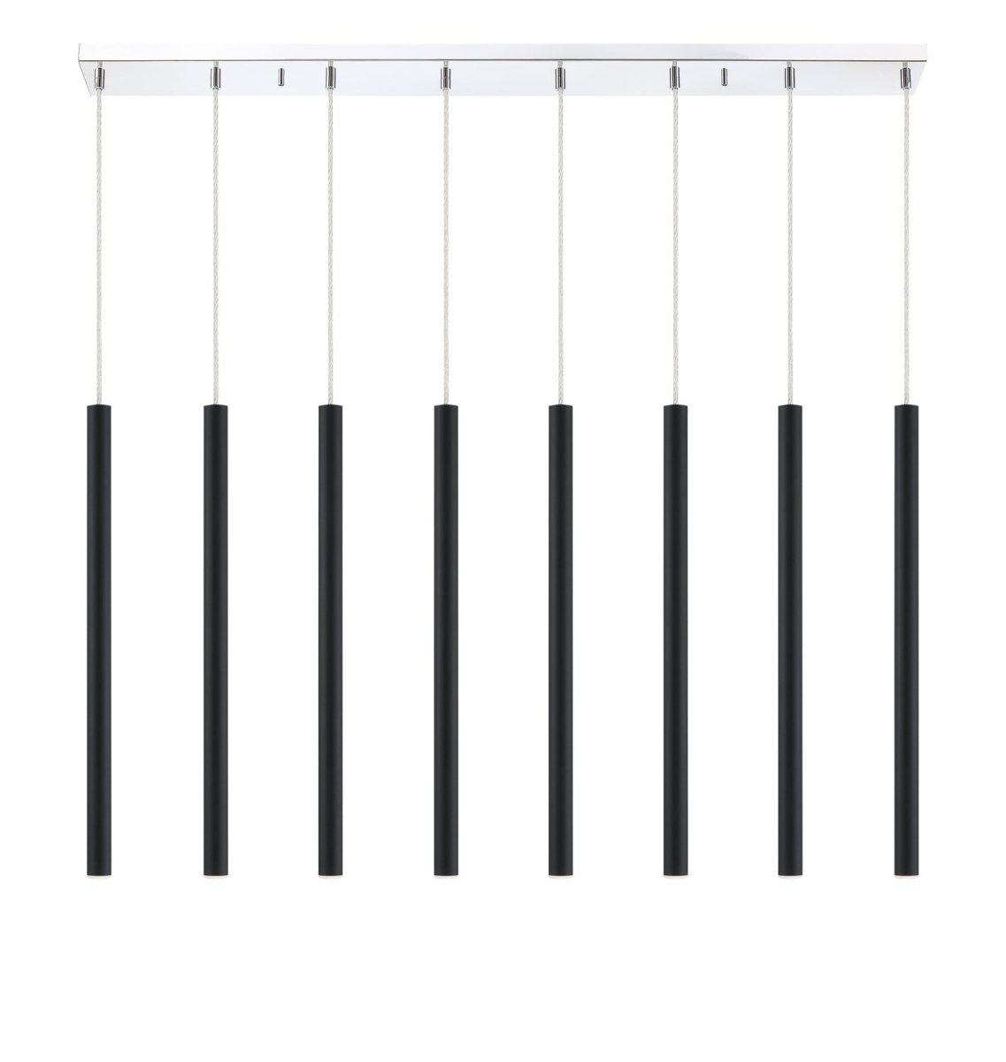 Suspension linéaire Forest — 2-Tier 8 lumières - Blanc mat 24" by Z-Lite | Luminaires & cie