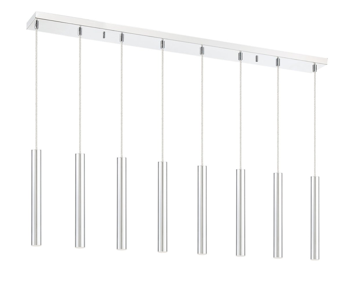 Suspension linéaire Forest — 2-Tier 8 lumières - Blanc mat 24" by Z-Lite | Luminaires & cie