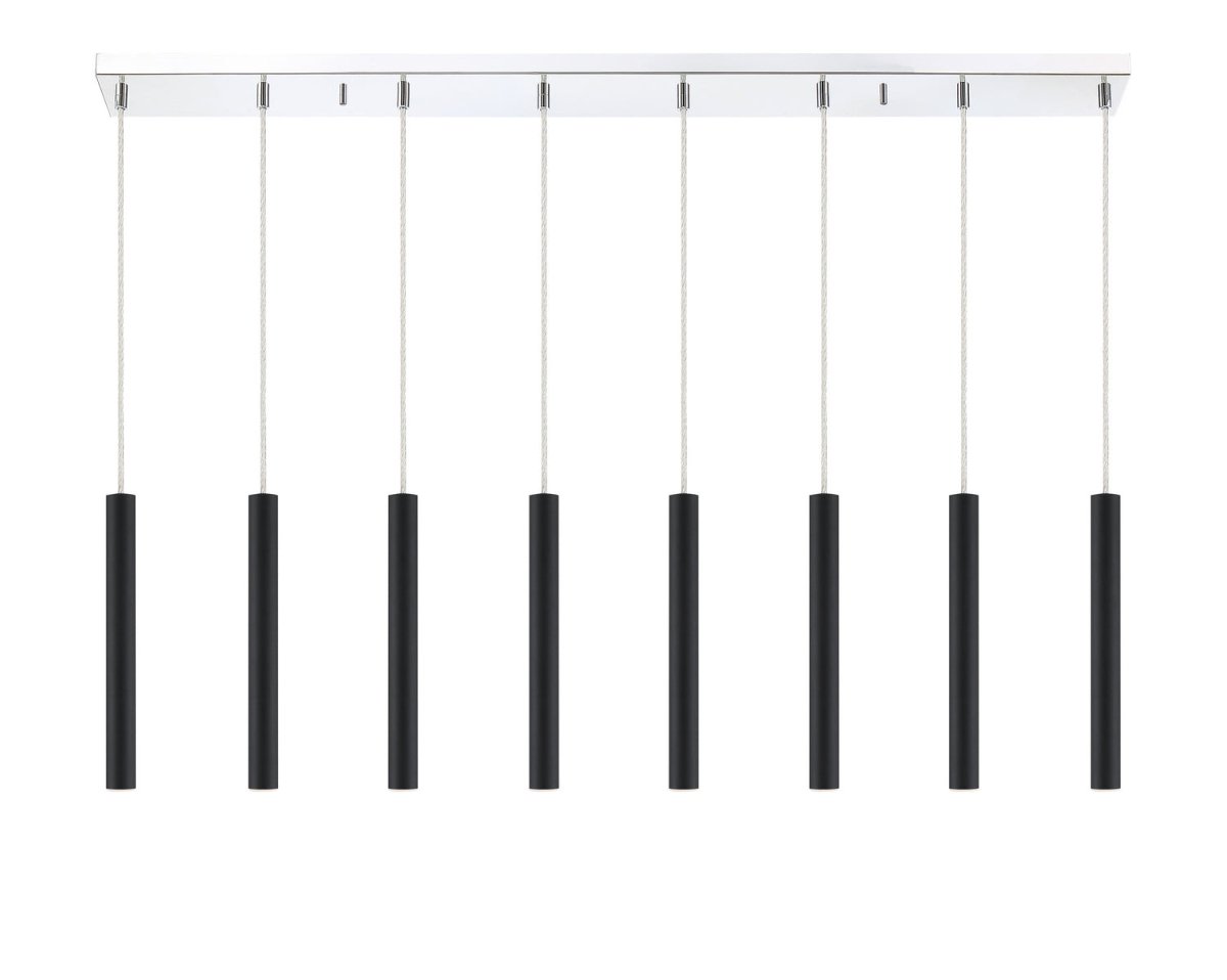 Suspension linéaire Forest — 2-Tier 8 lumières - Blanc mat 24" by Z-Lite | Luminaires & cie