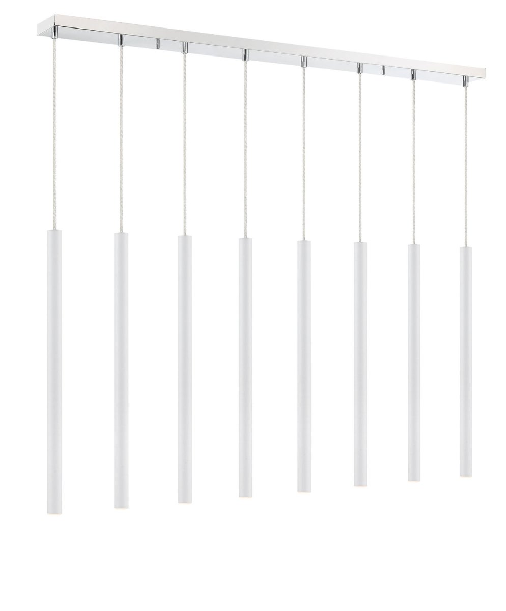 Suspension linéaire Forest — 2-Tier 8 lumières - Blanc mat 24" by Z-Lite | Luminaires & cie