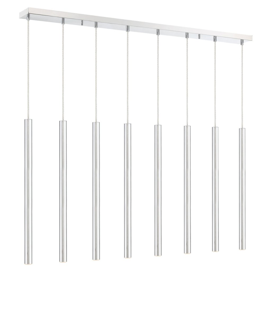 Suspension linéaire Forest — 2-Tier 8 lumières - Blanc mat 24" by Z-Lite | Luminaires & cie