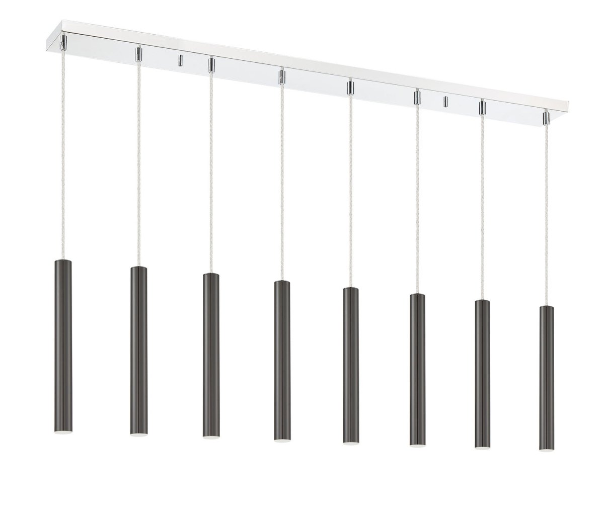 Suspension linéaire Forest — 2-Tier 8 lumières - Blanc mat 24" by Z-Lite | Luminaires & cie