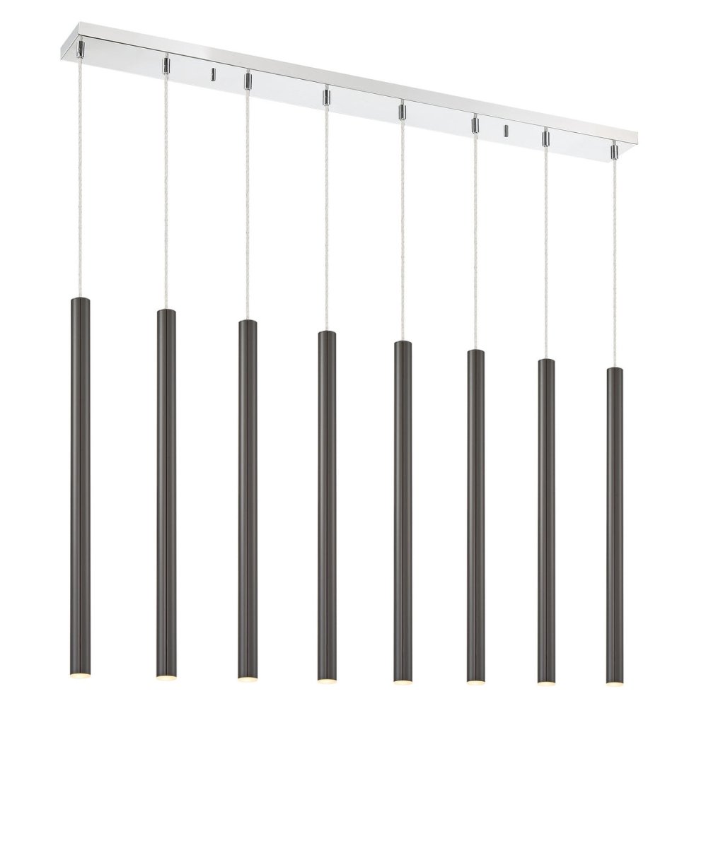 Suspension linéaire Forest — 2-Tier 8 lumières - Blanc mat 24" by Z-Lite | Luminaires & cie