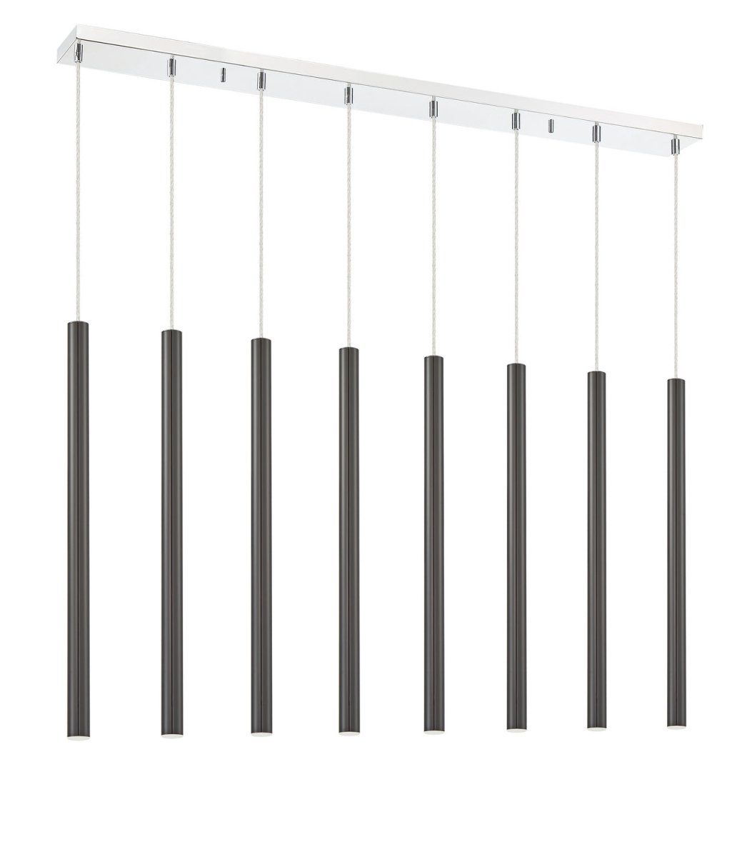 Suspension linéaire Forest — 2-Tier 8 lumières - Blanc mat 24" by Z-Lite | Luminaires & cie