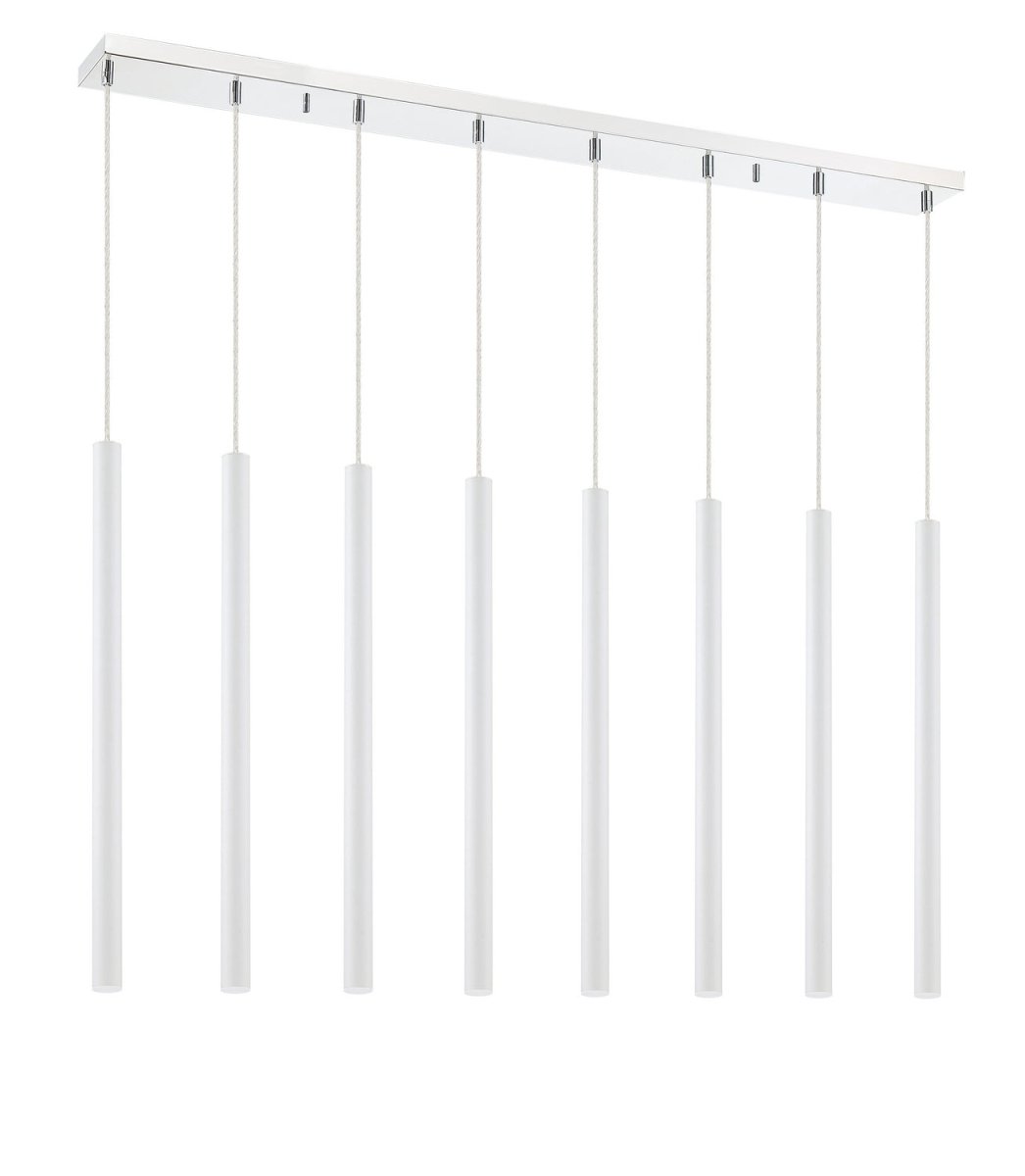 Suspension linéaire Forest — 2-Tier 8 lumières - Blanc mat 24" by Z-Lite | Luminaires & cie