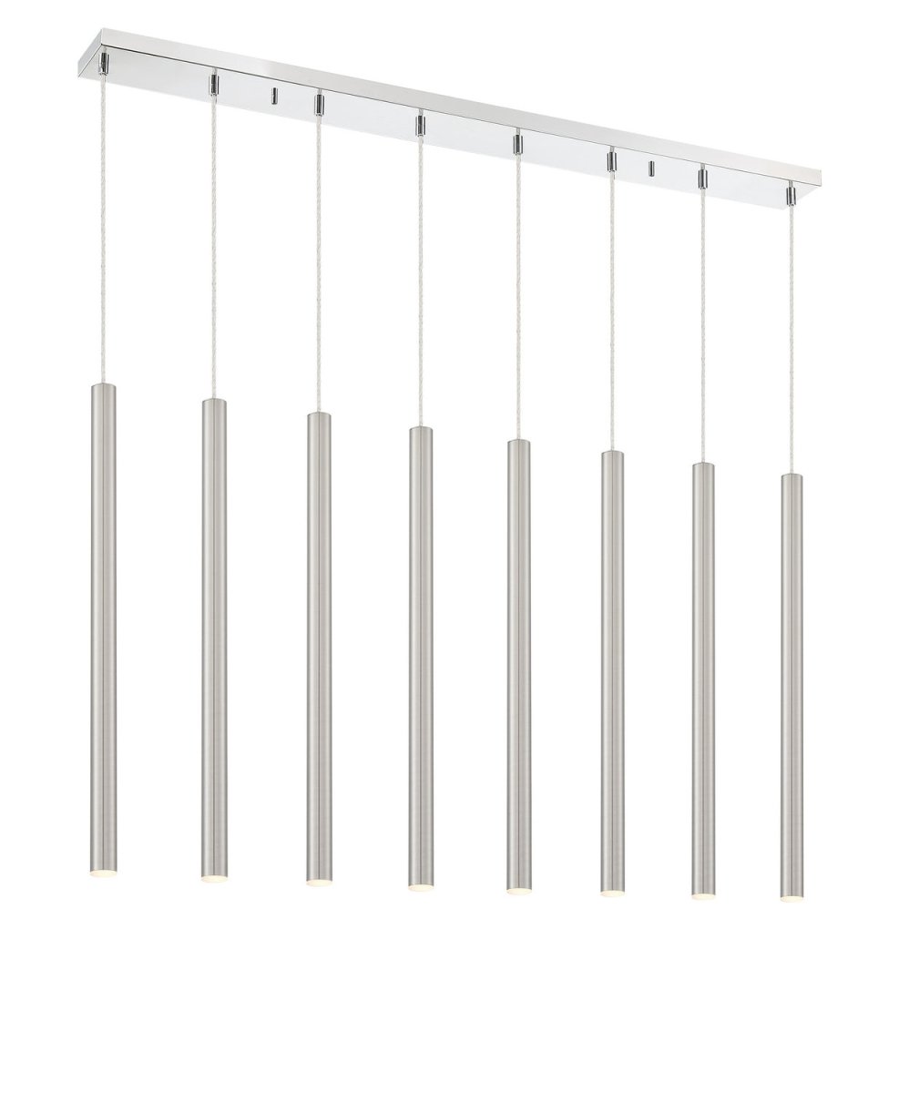 Suspension linéaire Forest — 2-Tier 8 lumières - Blanc mat 24" by Z-Lite | Luminaires & cie