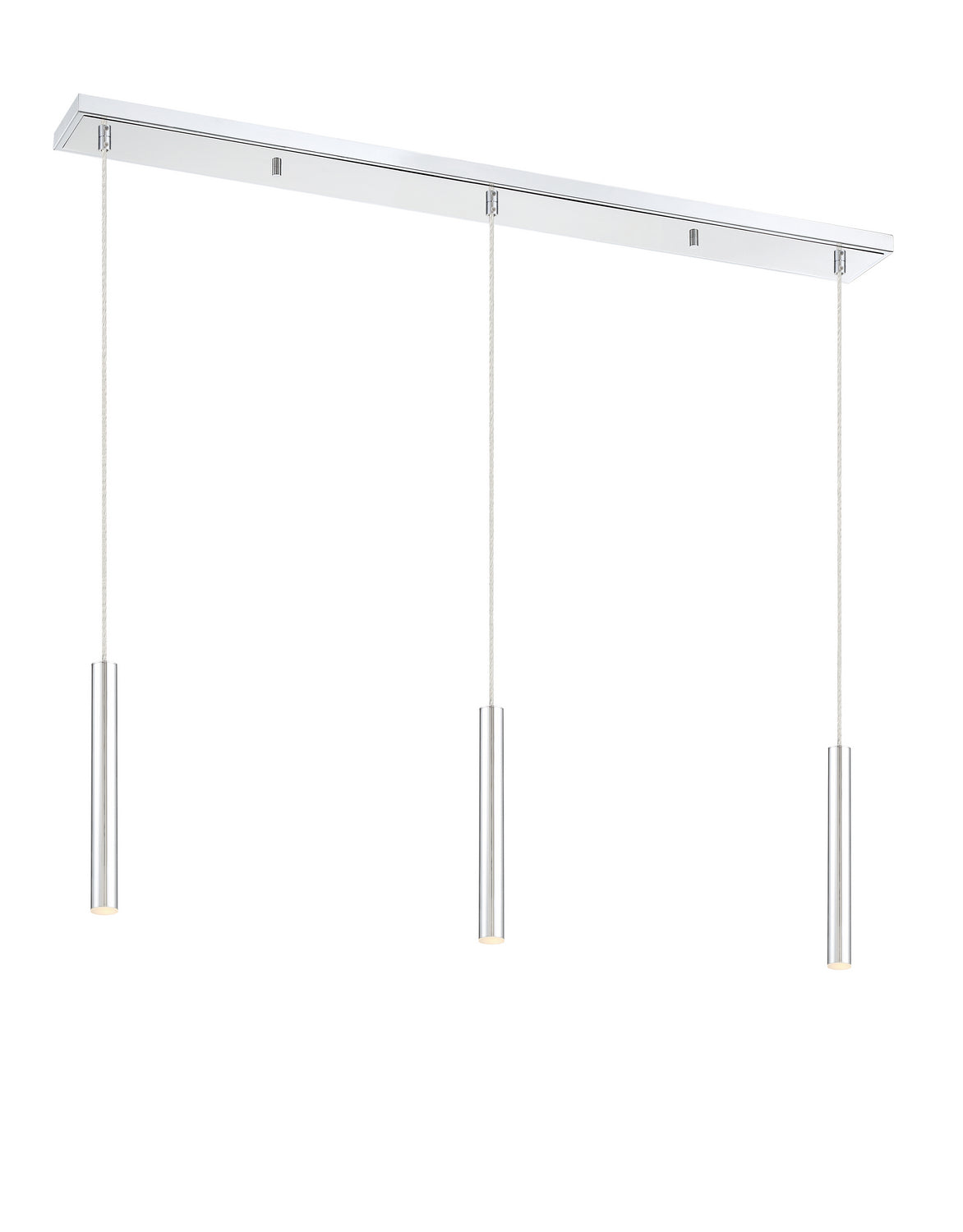 Suspension linéaire Forest — 3 lumières Chrome, Chrome, 12" – vue 2