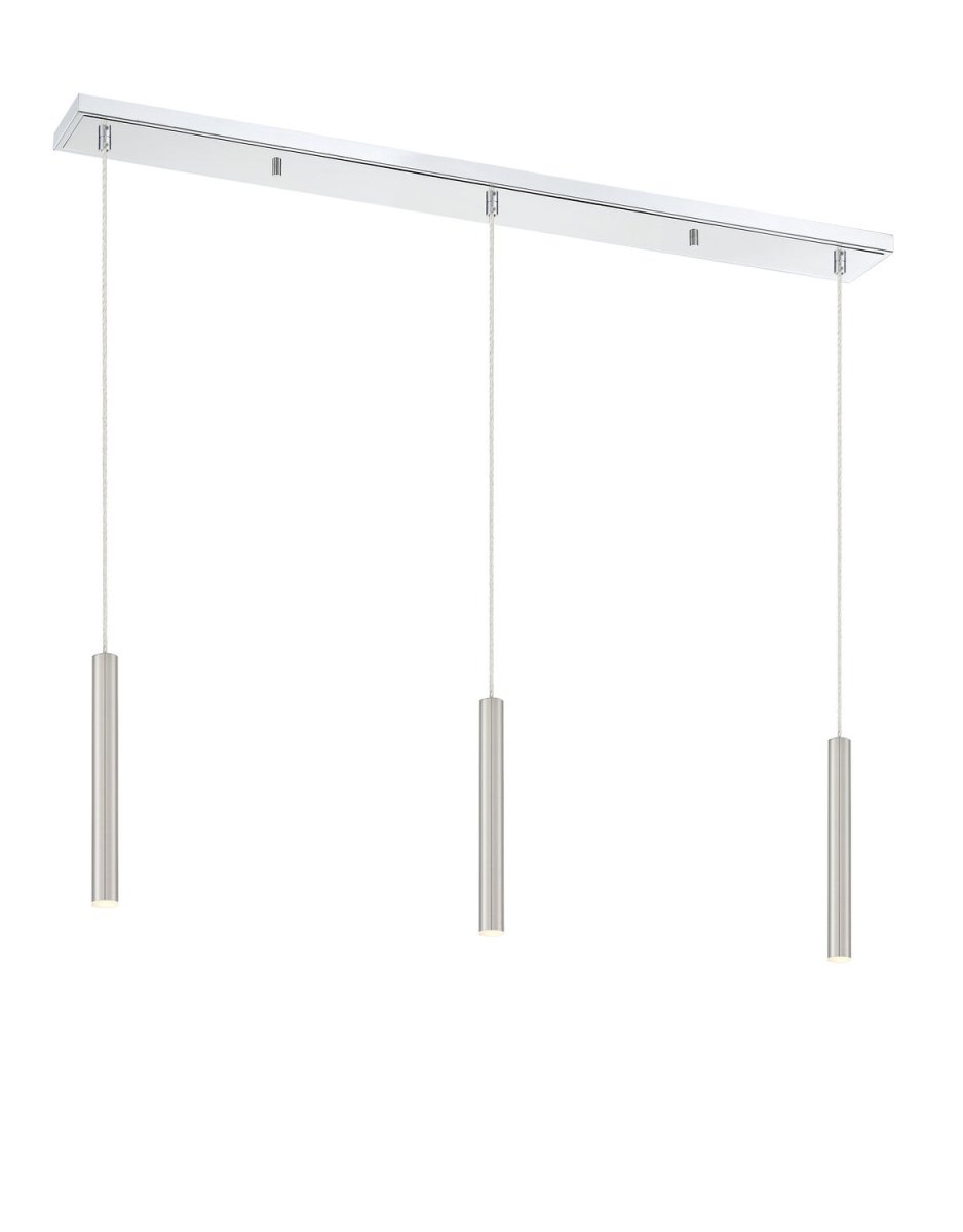 Suspension linéaire Forest — 3 lumières - Chrome Blanc mat 24" by Z-Lite | Luminaires & cie