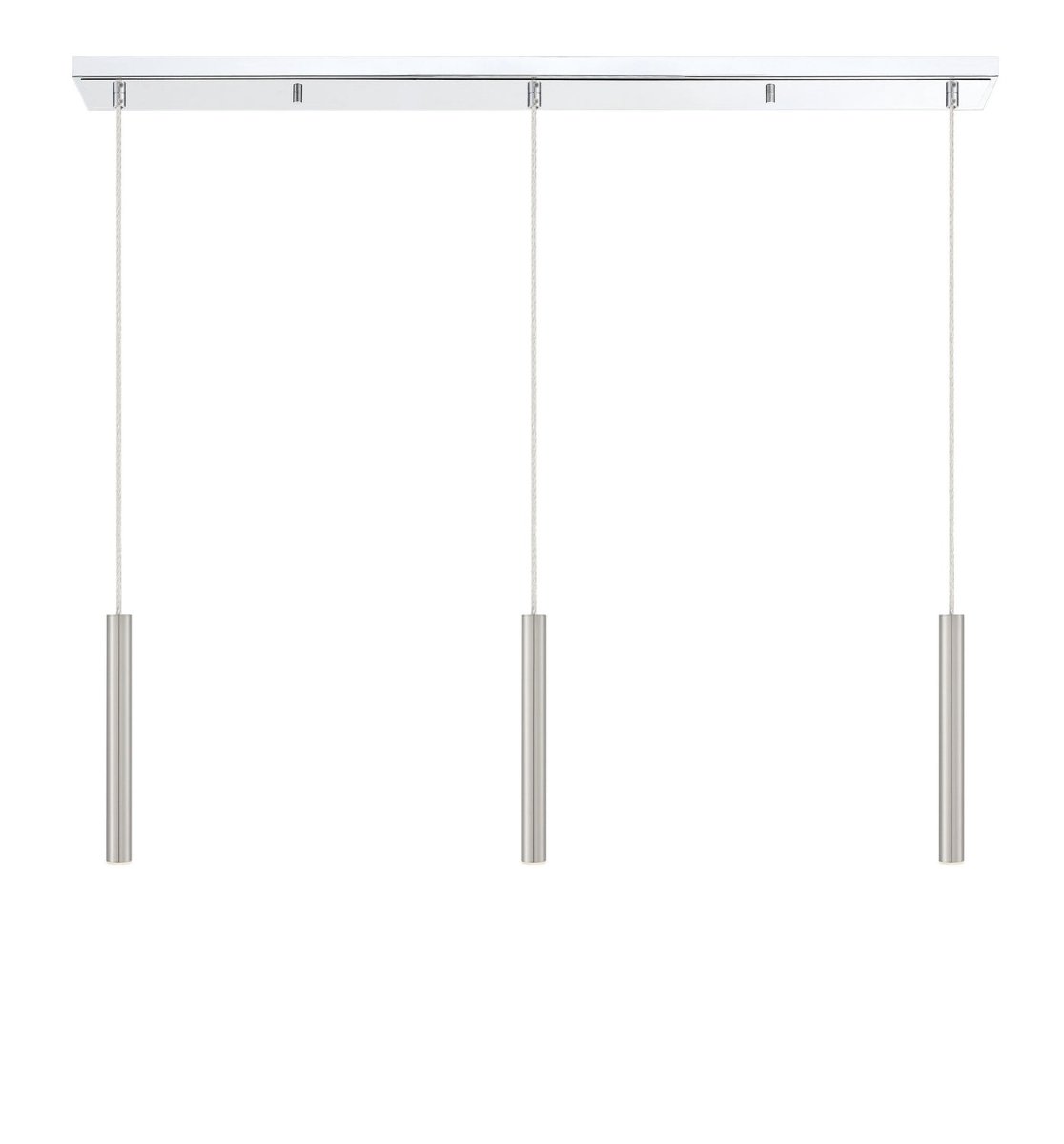 Suspension linéaire Forest — 3 lumières - Chrome Blanc mat 24" by Z-Lite | Luminaires & cie