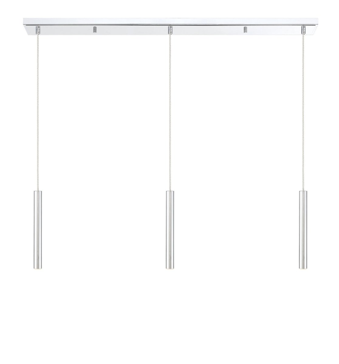 Suspension linéaire Forest — 3 lumières - Chrome Blanc mat 24" by Z-Lite | Luminaires & cie