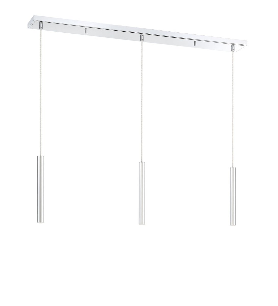 Suspension linéaire Forest — 3 lumières - Chrome Blanc mat 24" by Z-Lite | Luminaires & cie