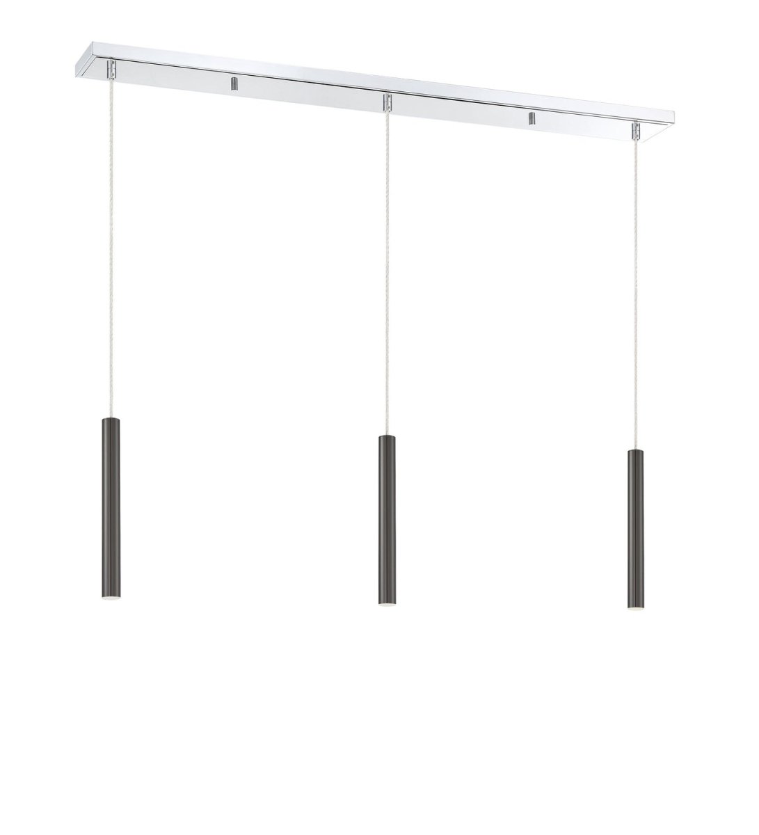 Suspension linéaire Forest — 3 lumières - Chrome Blanc mat 24" by Z-Lite | Luminaires & cie