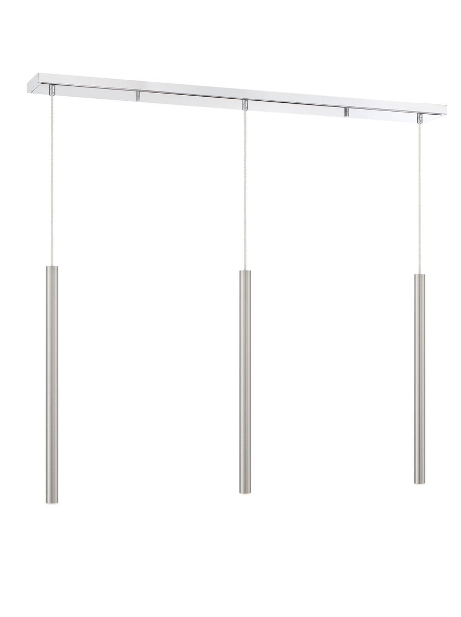 Suspension linéaire Forest — 3 lumières - Chrome Blanc mat 24" by Z-Lite | Luminaires & cie
