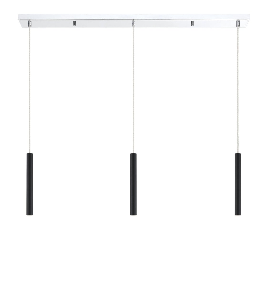 Suspension linéaire Forest — 3 lumières - Chrome Blanc mat 24" by Z-Lite | Luminaires & cie
