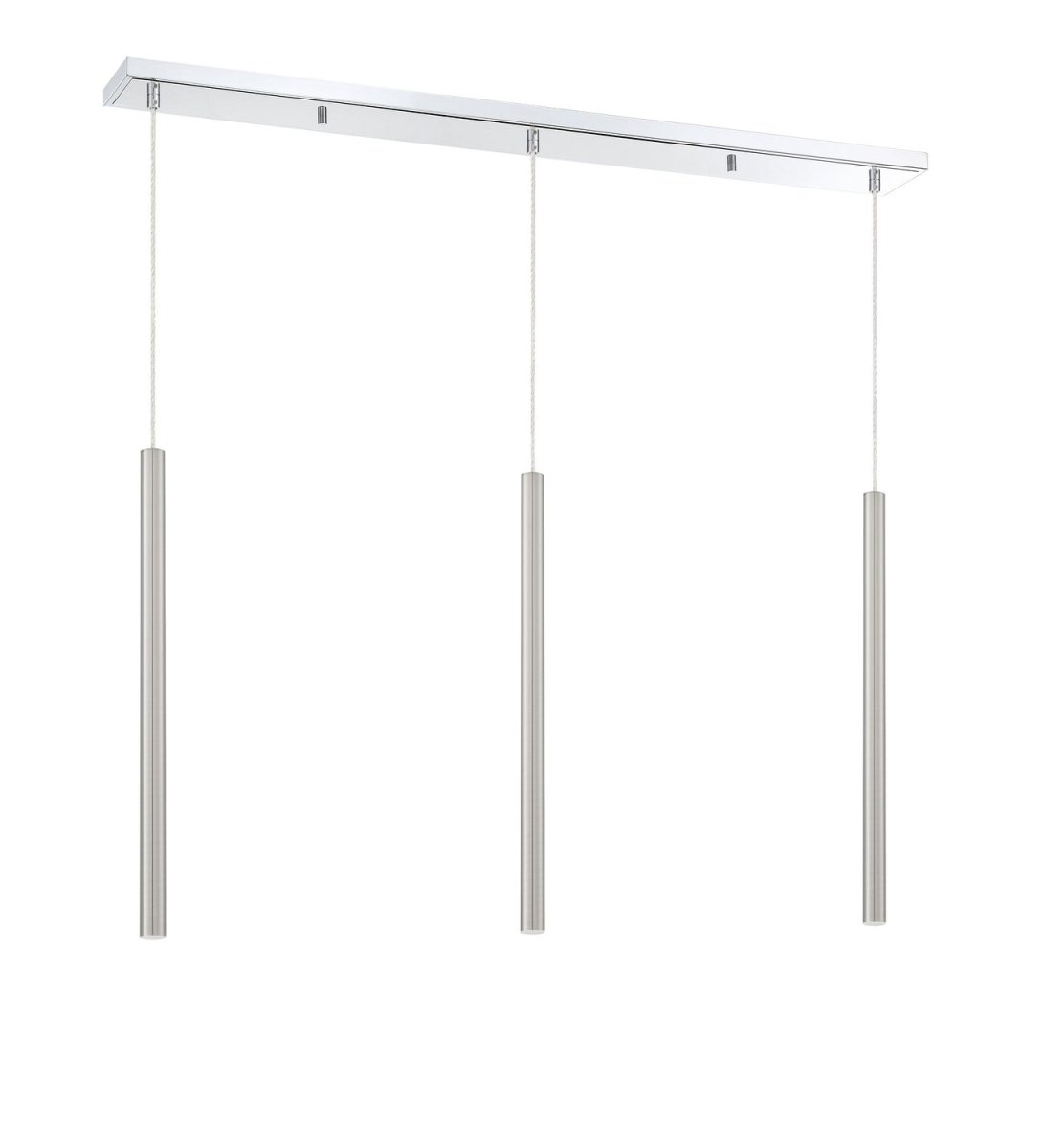 Suspension linéaire Forest — 3 lumières - Chrome Blanc mat 24" by Z-Lite | Luminaires & cie