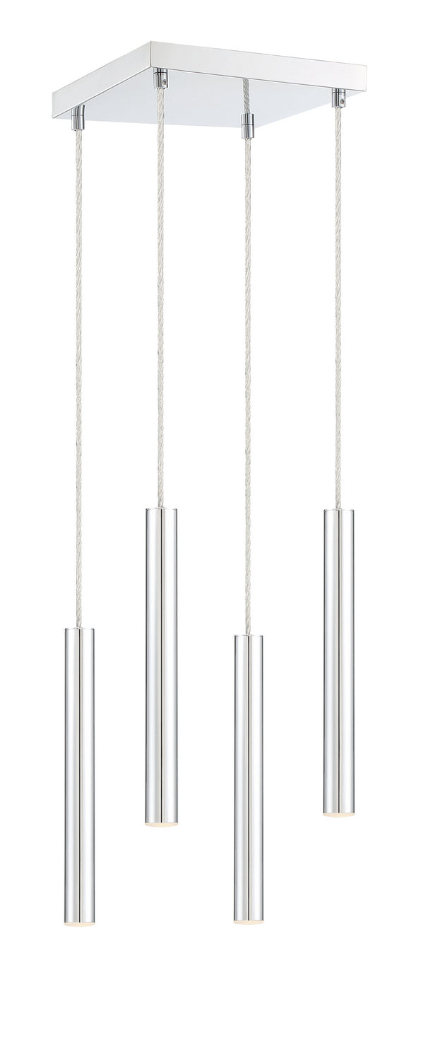 Suspension linéaire Forest — 4 lumières Chrome – vue 3