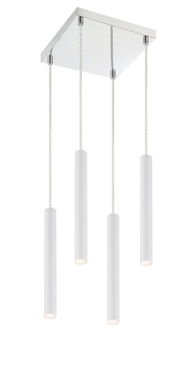 Suspension linéaire Forest — 4 lumières - Blanc mat by Z-Lite | Luminaires & cie