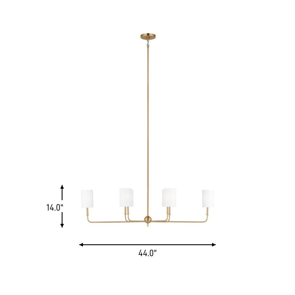 Suspension linéaire Foxdale - Nickel brossé by Visual Comfort Studio | Luminaires & cie