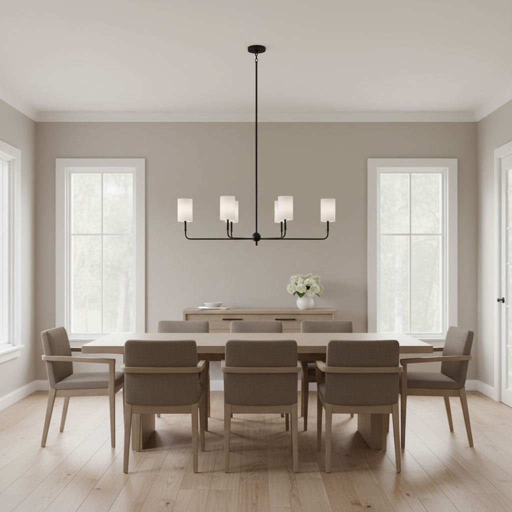 Suspension linéaire Foxdale - Nickel brossé by Visual Comfort Studio | Luminaires & cie