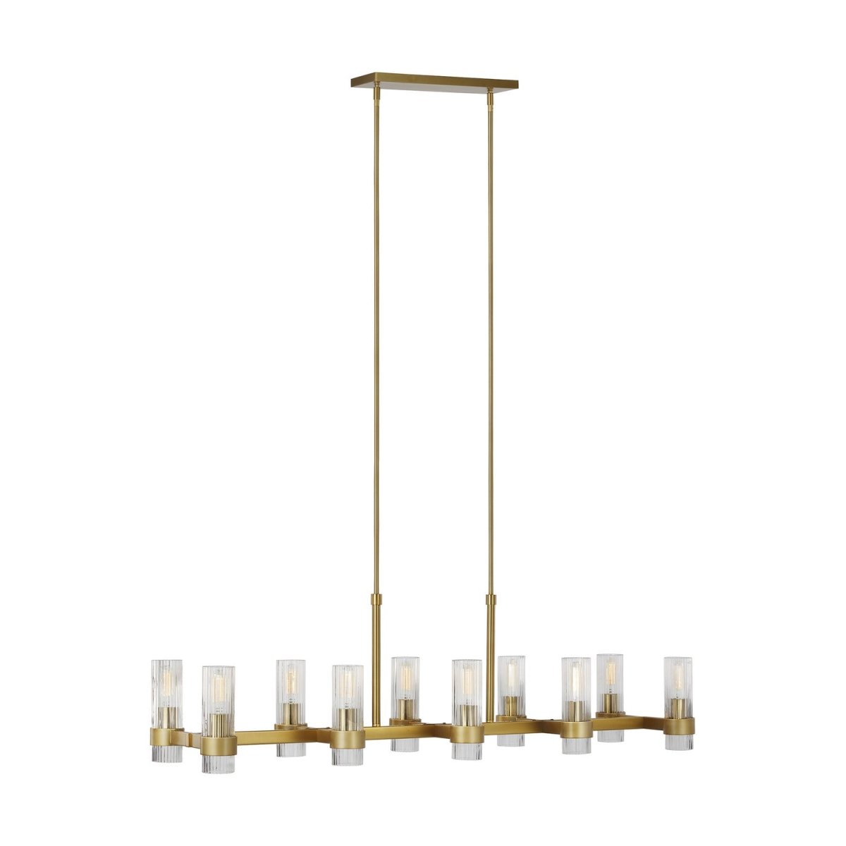 Suspension linéaire Geneva - Laiton bruni by Visual Comfort Studio | Luminaires & cie